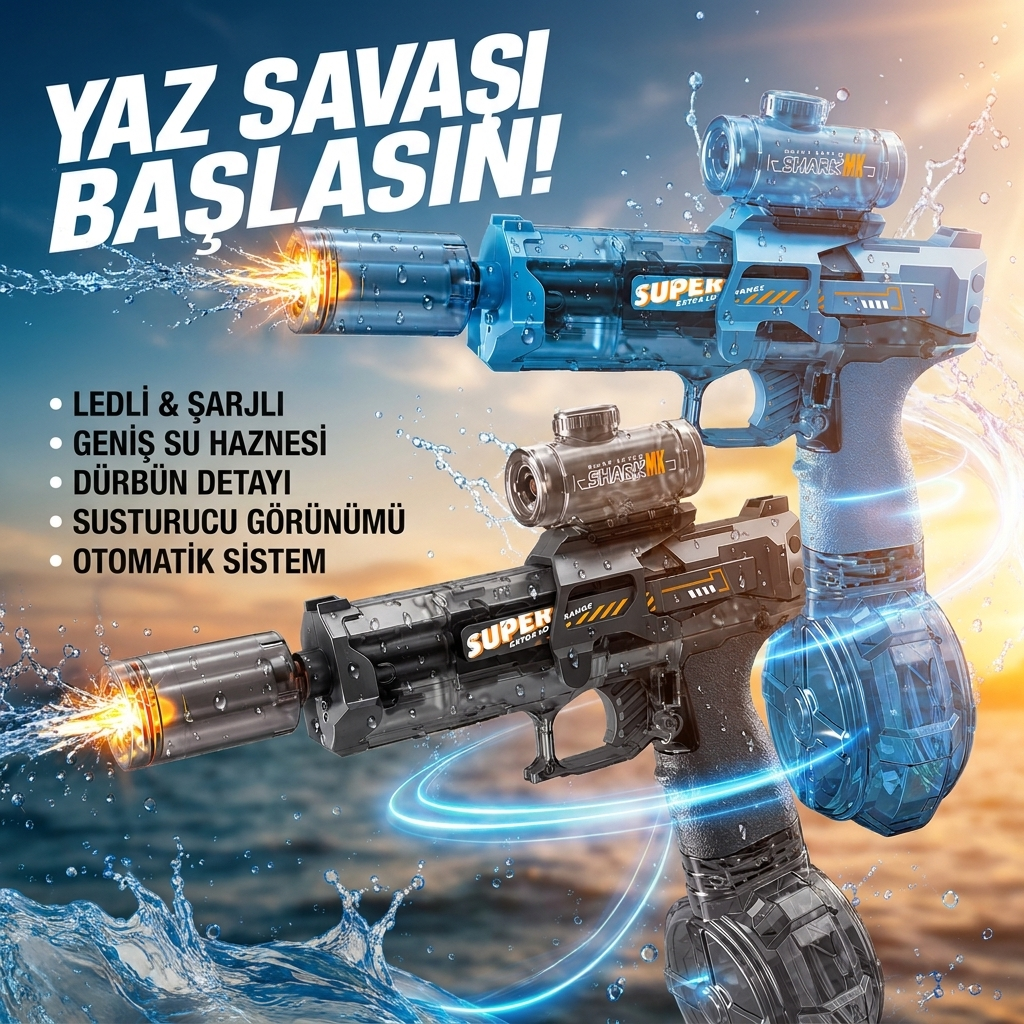 WaterRush / Elektrikli Ateş Efektli Su Tabancası